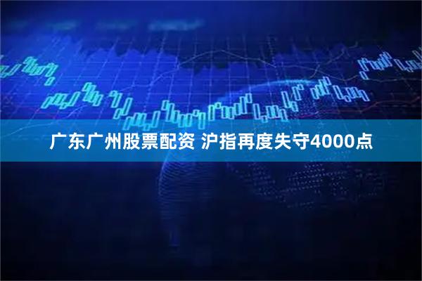 广东广州股票配资 沪指再度失守4000点